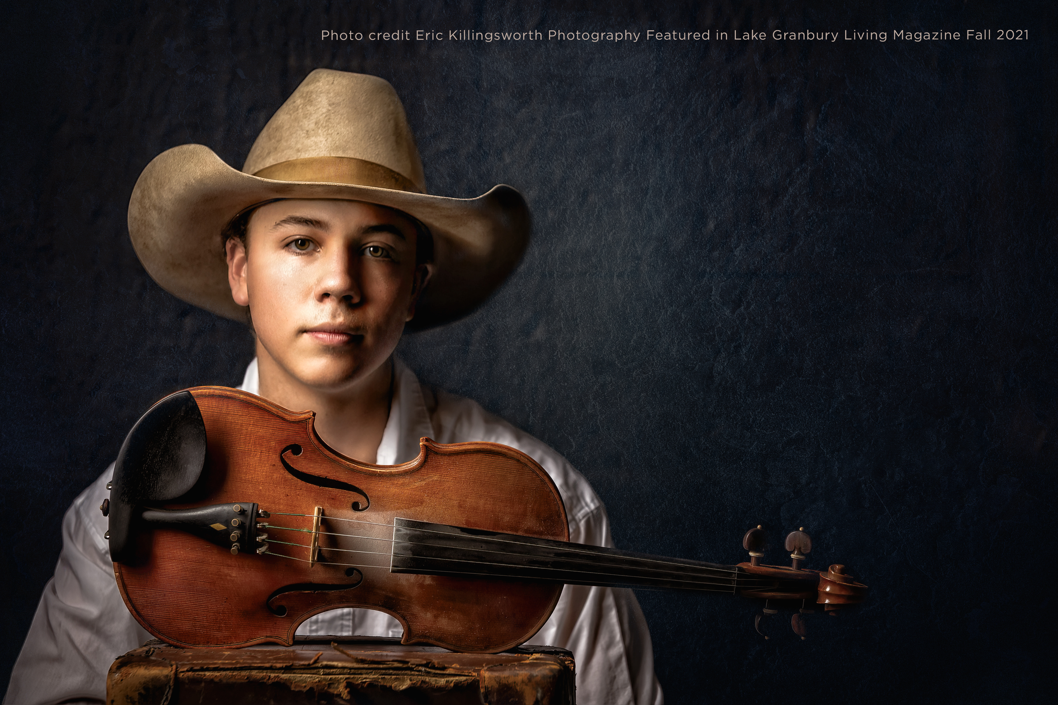 Ridge Roberts with fiddle