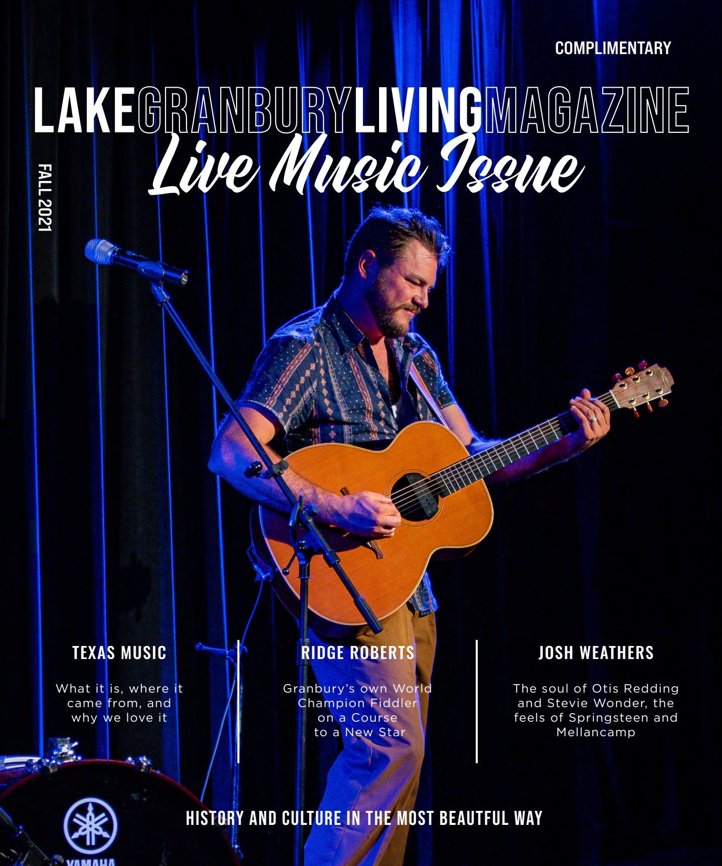 Fall 2021 Lake Granbury Living live music issue cover