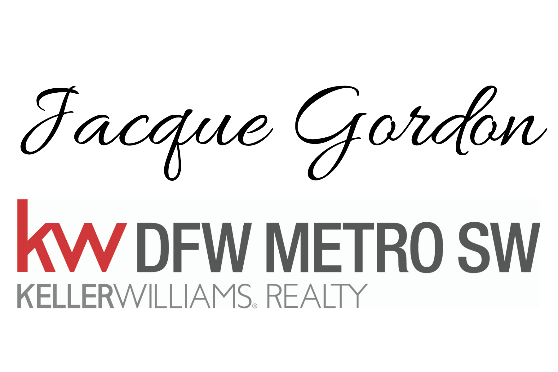 Jacque Gordon, KW DFW Metro SW logo